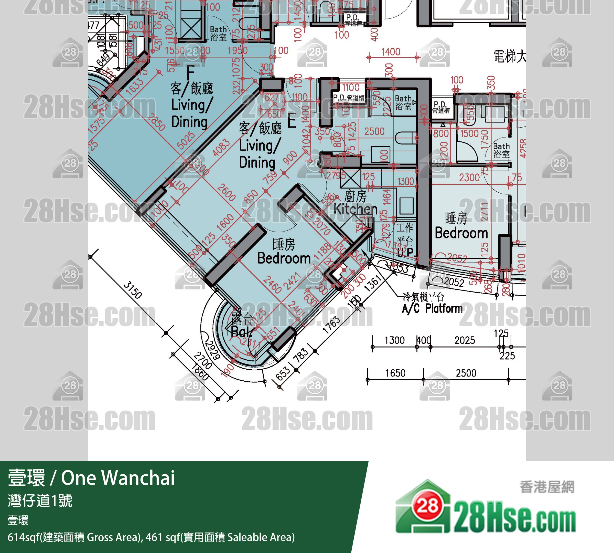 壹環 壹環 22樓 E室 平面圖 壹環 壹環 22樓 E室 平面圖