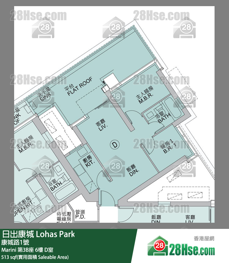 Marini, Flat D, 6/F, Tower 3(3b) Of Tower 3 Marini, Marini FloorPlan