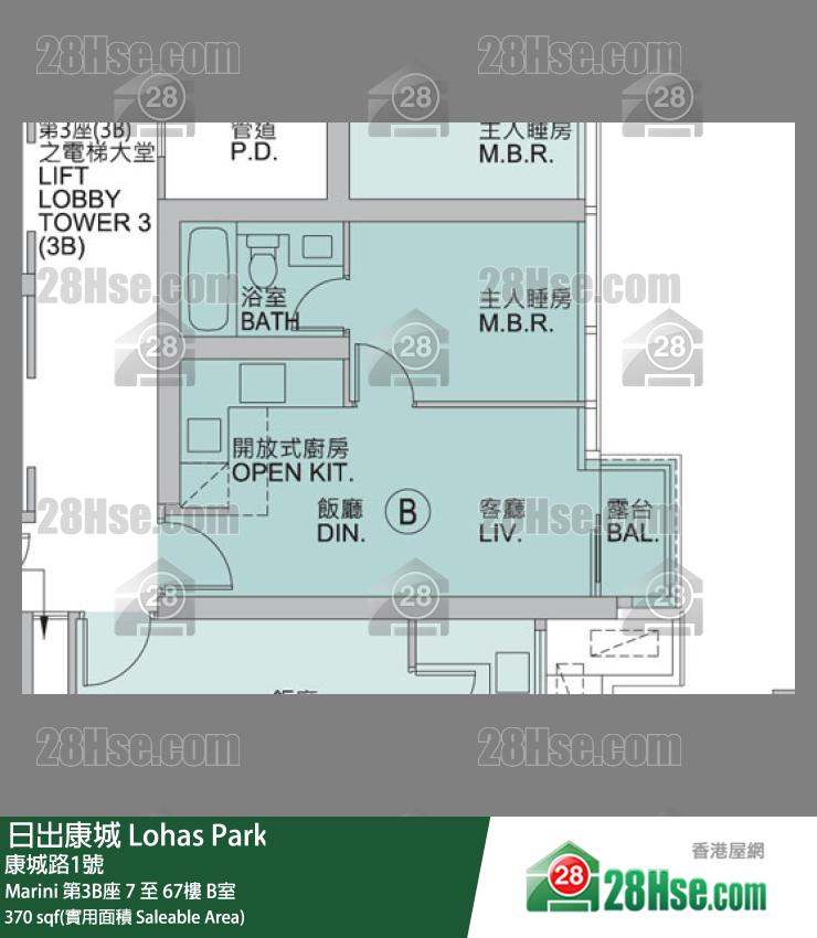 Marini Marini 第3B座 55楼 B室 平面图
