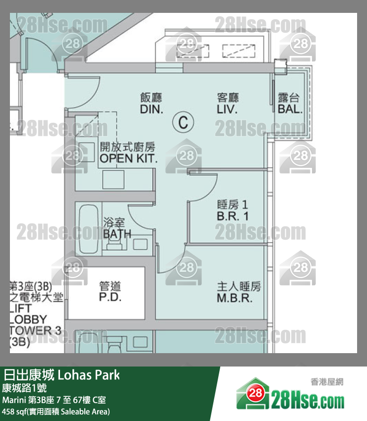 Marini 第3B座 37楼 C室 平面图
