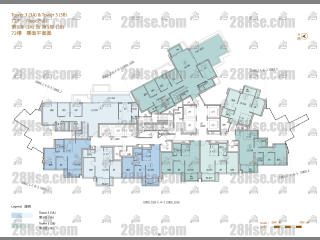 第3座(3B) 7-72楼 平面图