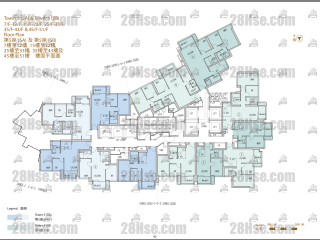 第5座(5B) 6-72楼 平面图