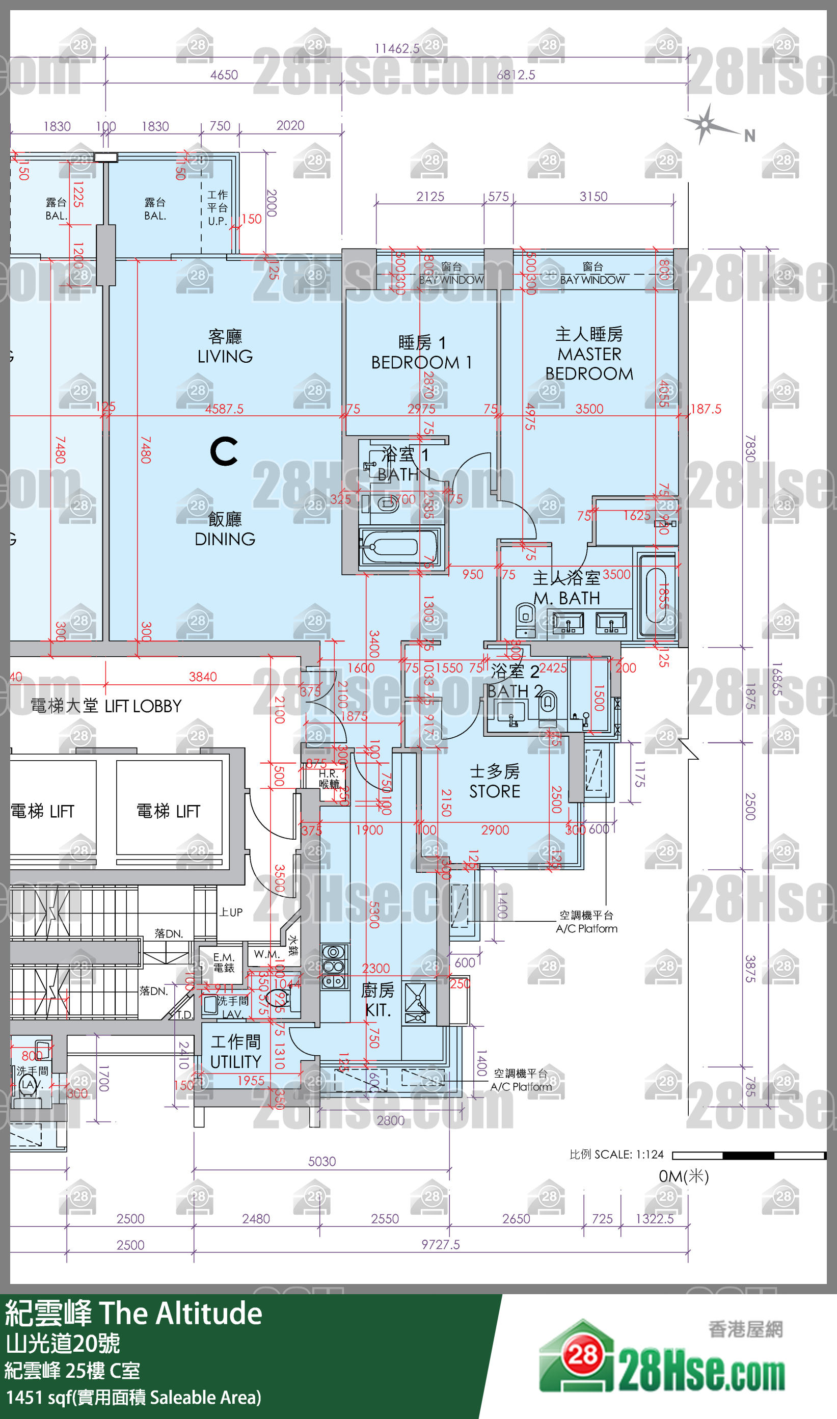 纪云峰 纪云峰25楼 C室 平面图