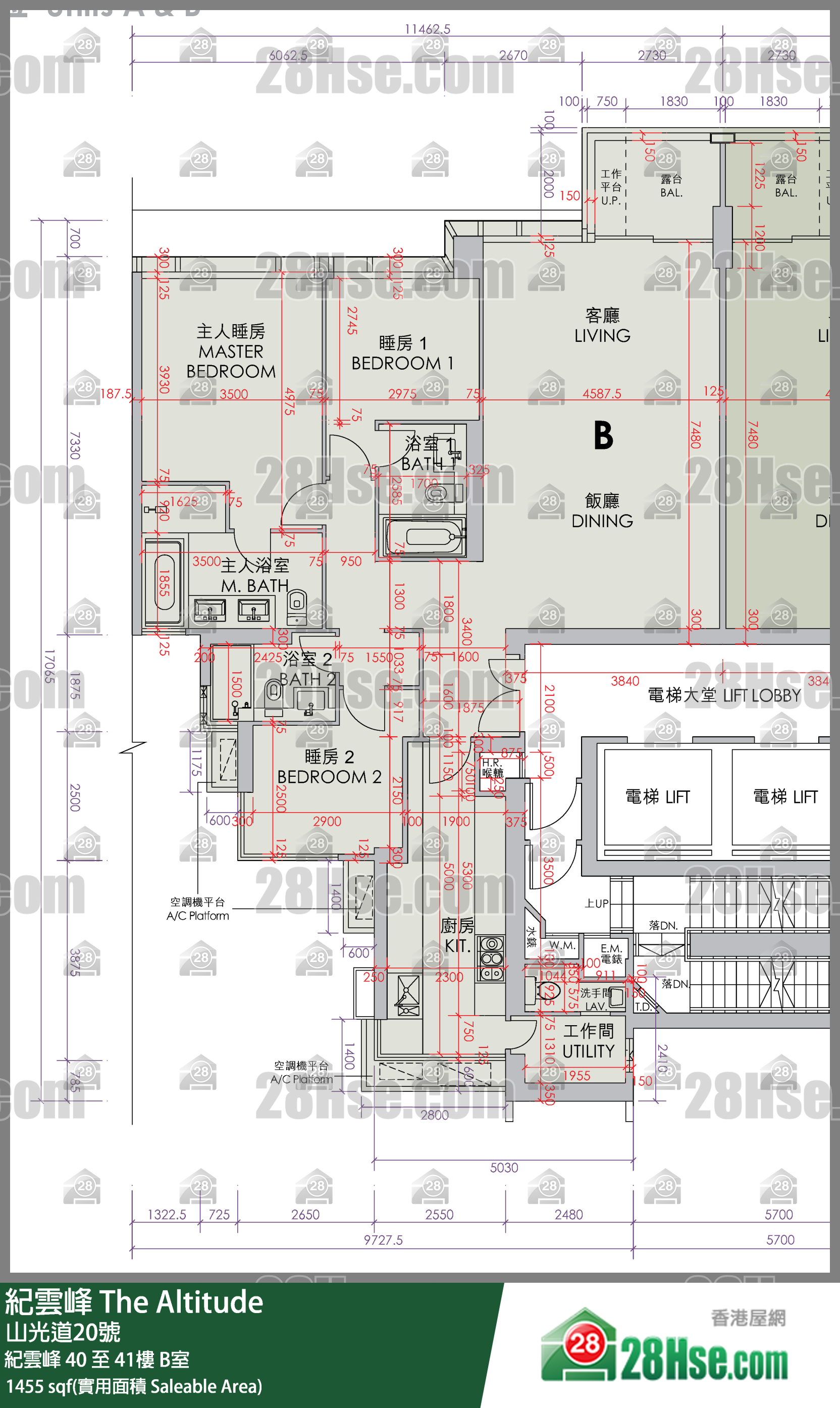 纪云峰 纪云峰41楼 B室 平面图