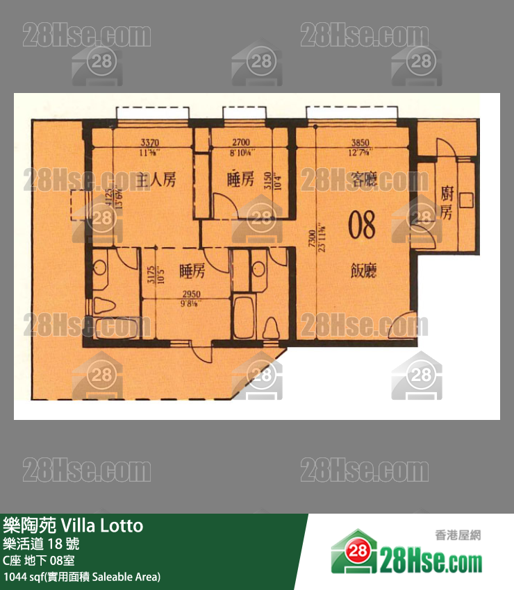 Villa Lotto, Flat 08, Block C FloorPlan