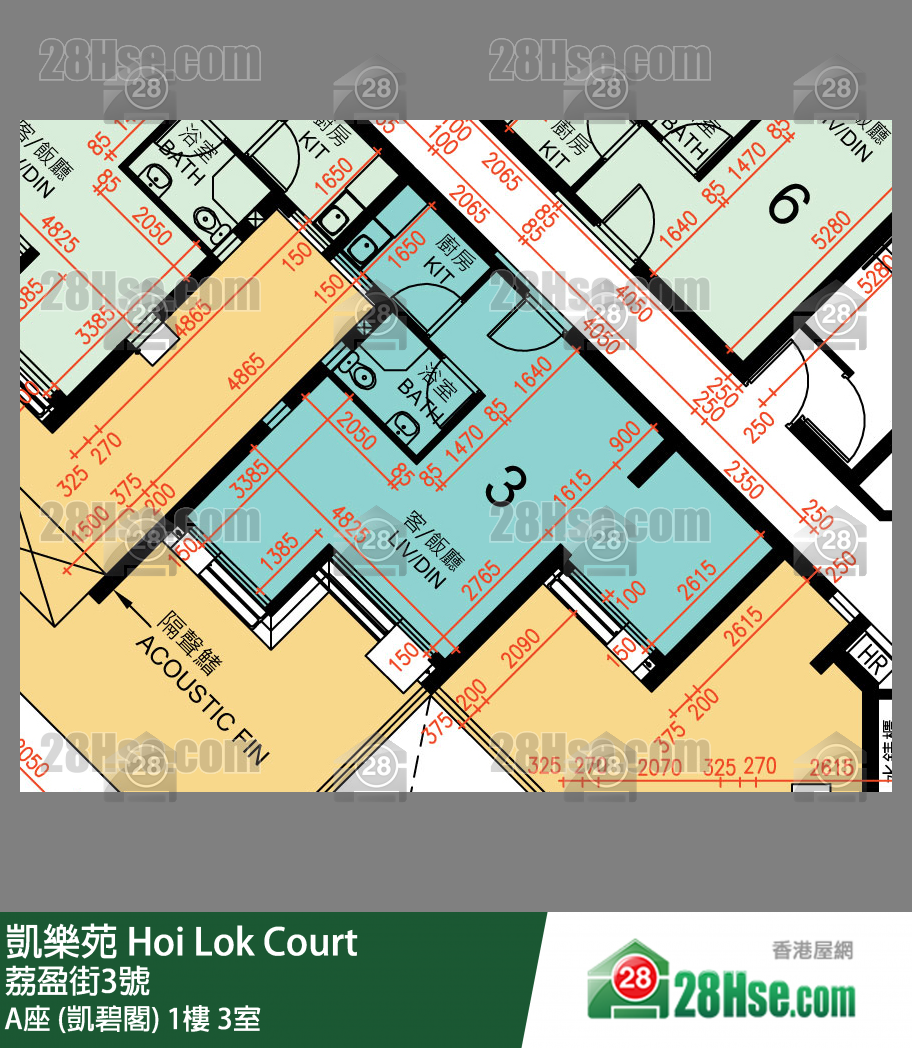 Hoi Lok Court, Flat 3, 1/F, Block A FloorPlan