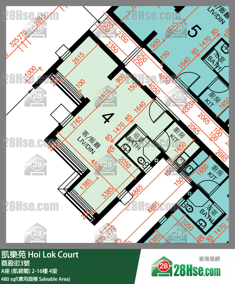 Hoi Lok Court, Flat 4, 10/F, Block A FloorPlan
