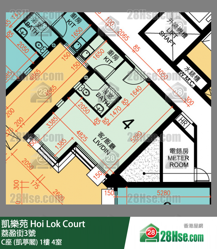 Hoi Lok Court, Flat 4, 1/F, Block C FloorPlan