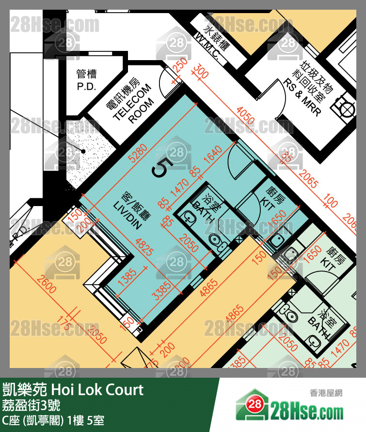 Hoi Lok Court, Flat 5, 1/F, Block C FloorPlan