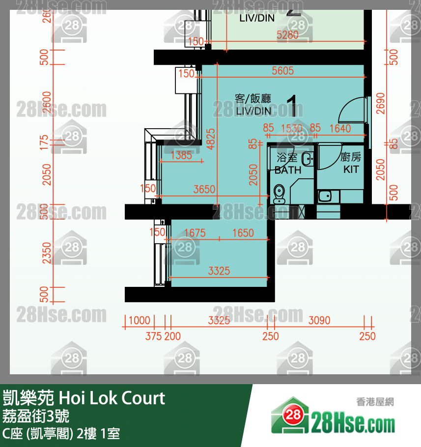 Hoi Lok Court, Flat 1, 2/F, Block C FloorPlan