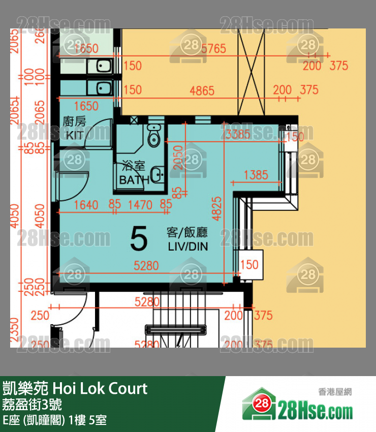 Hoi Lok Court, Flat 5, 1/F, Block E FloorPlan