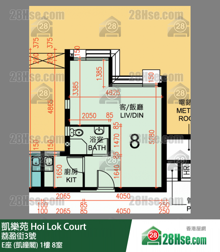 Hoi Lok Court, Flat 8, 1/F, Block E FloorPlan