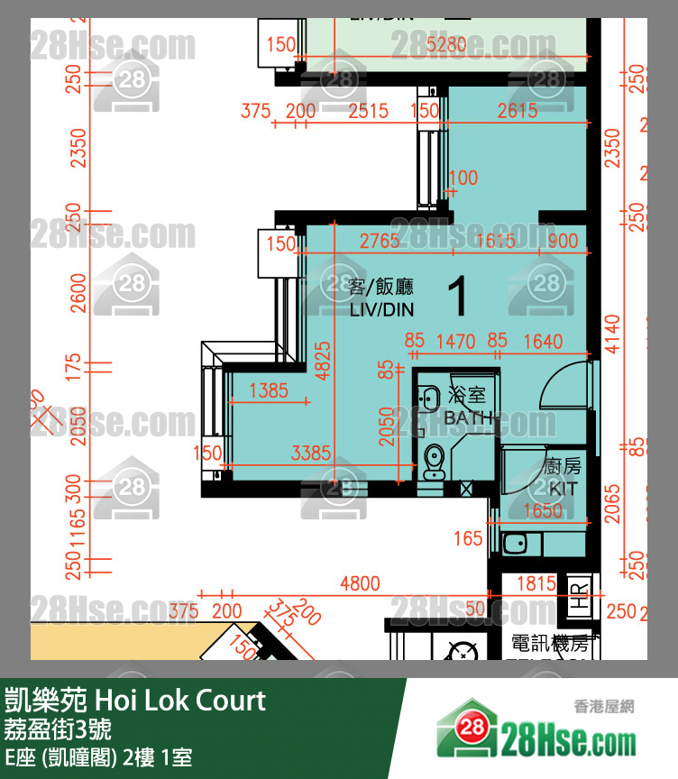 Hoi Lok Court, Flat 1, 2/F, Block E FloorPlan