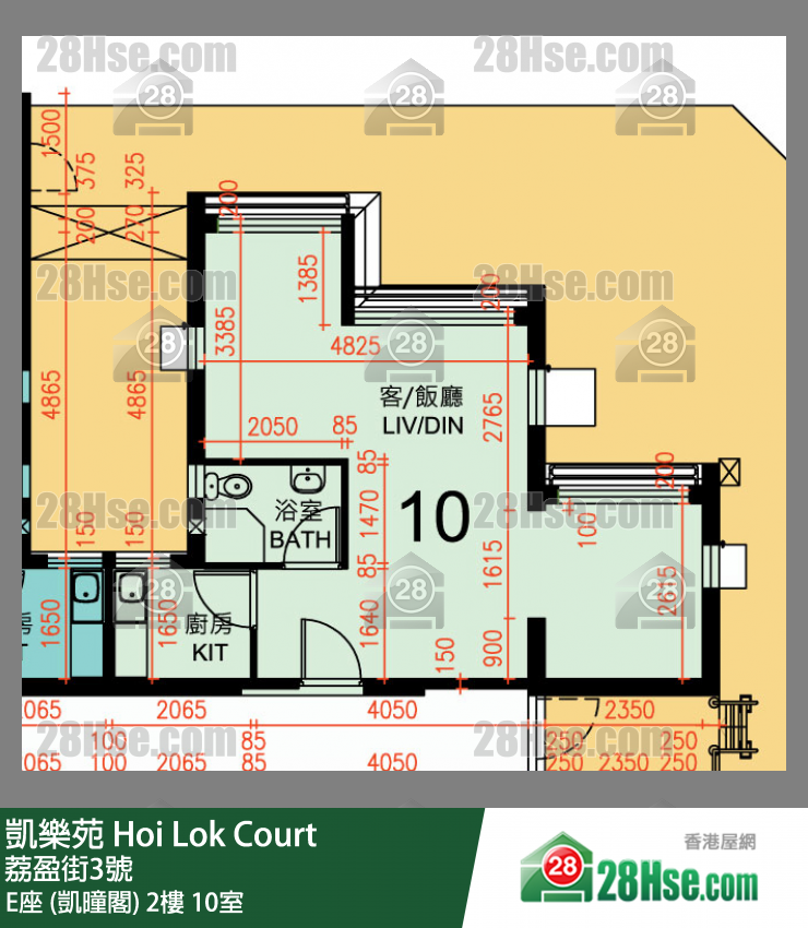 Hoi Lok Court, Flat 10, 2/F, Block E FloorPlan