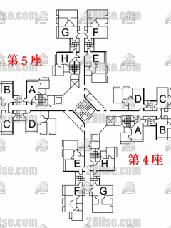 5座 3-50楼 平面图