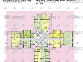 Fai King House--block B 1/f To 35/f FloorPlan