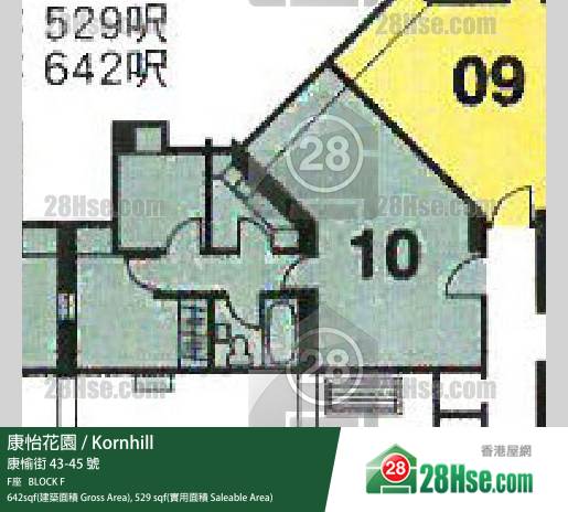 康怡花園 F座4樓 10室 平面圖 康怡花園 F座4樓 10室 平面圖