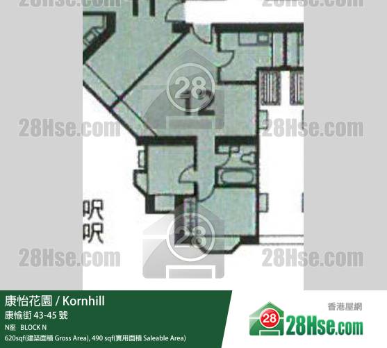 Kornhill,  Flat 12, 29/f, Block N FloorPlan Kornhill,  Flat 12, 29/f, Block N FloorPlan
