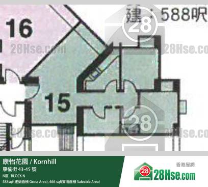 Kornhill,  Flat 15, 29/f, Block N FloorPlan Kornhill,  Flat 15, 29/f, Block N FloorPlan