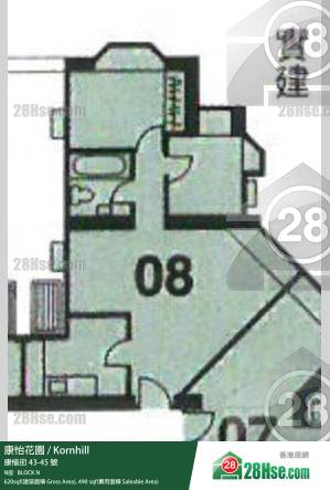 Kornhill,  Flat 8, 6/f, Block N FloorPlan Kornhill,  Flat 8, 6/f, Block N FloorPlan