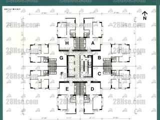 金殿台 齐宫阁 4-28楼 平面图