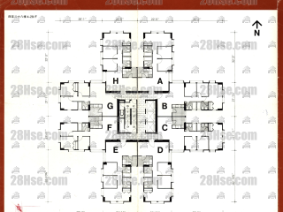 金殿台 燕宫阁 4-28楼 平面图