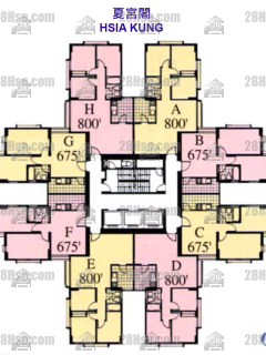 金殿台 夏宫阁 4-28楼 平面图