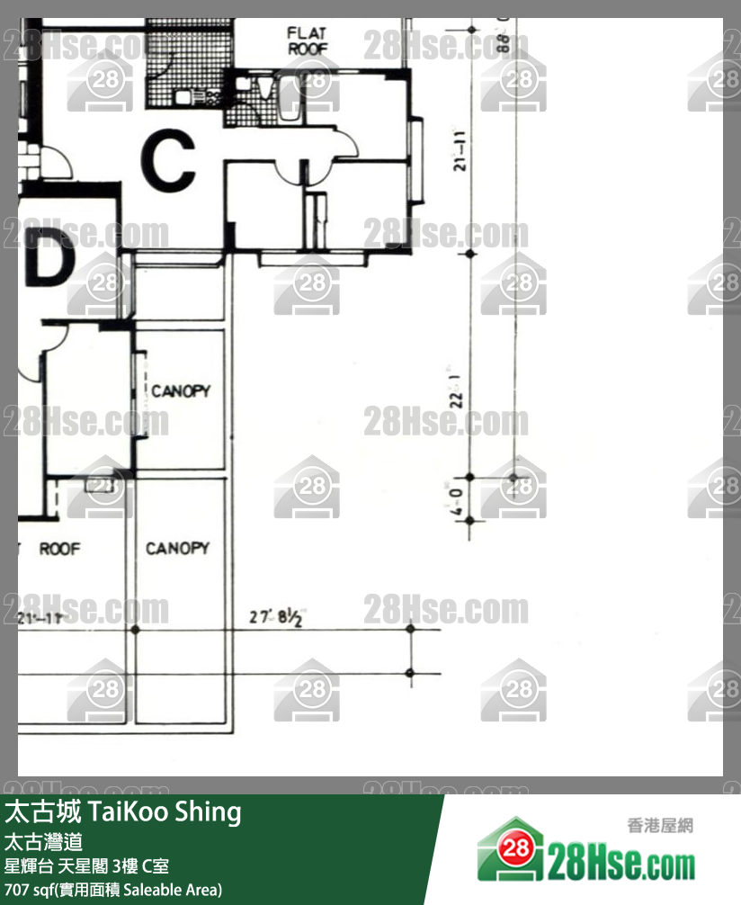 TaiKoo Shing,  Flat C, 3/f, Tien Sing, Sing Fai Terrace FloorPlan