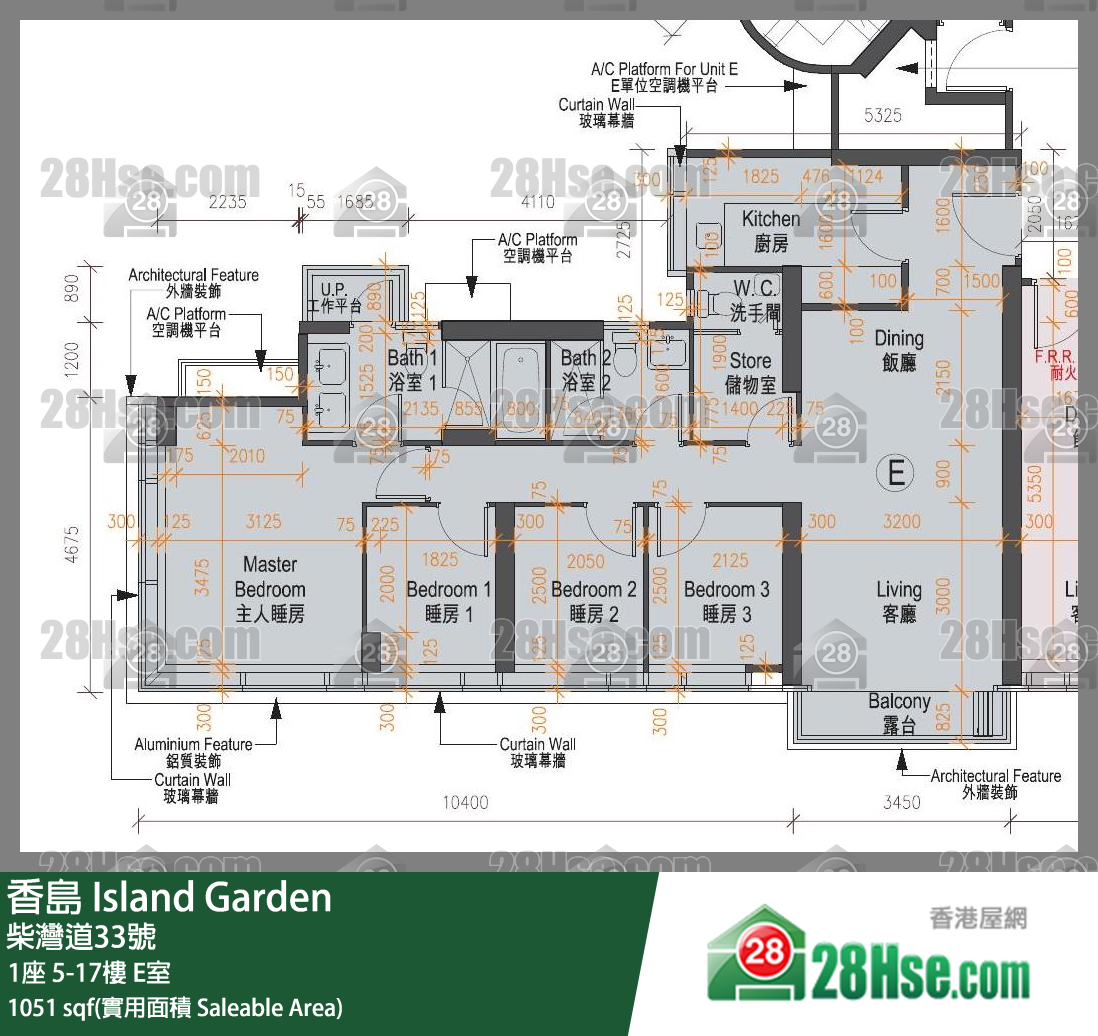 Island Garden, Flat E, 11/F, Tower 1 FloorPlan