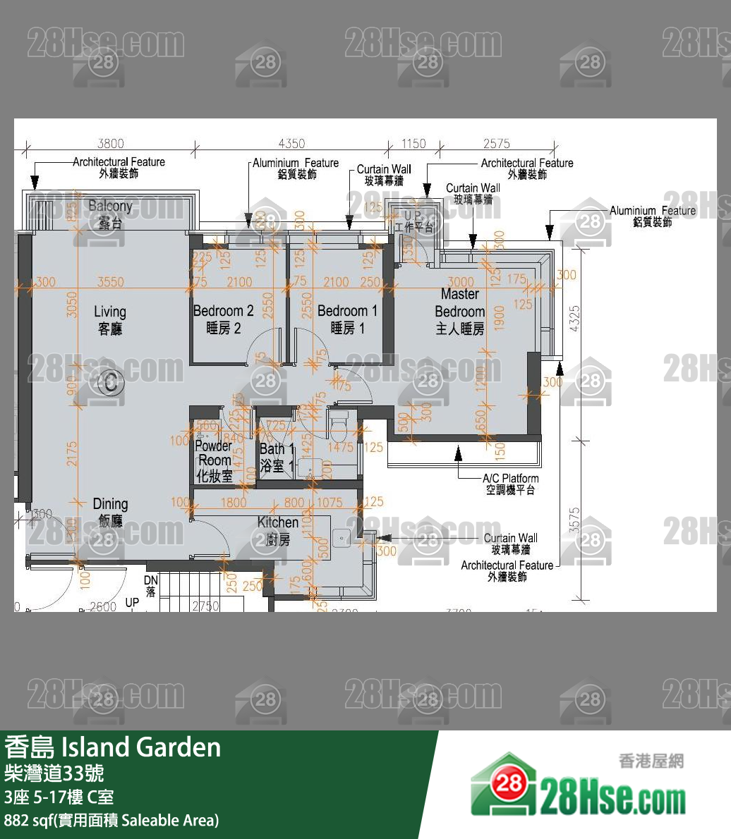 香岛 3座11楼 C室 平面图