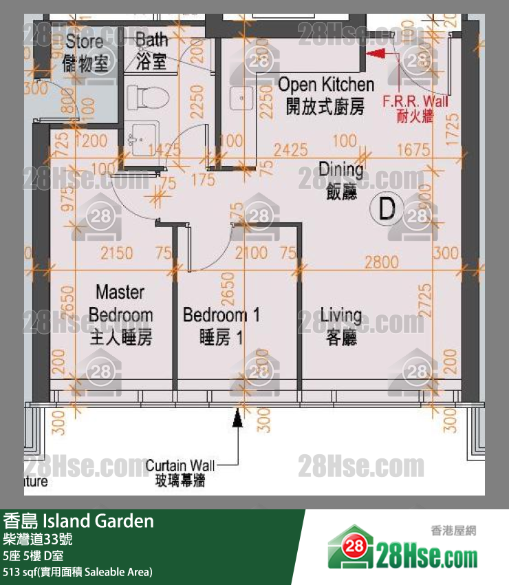 香島 5座 5樓 D室 平面圖