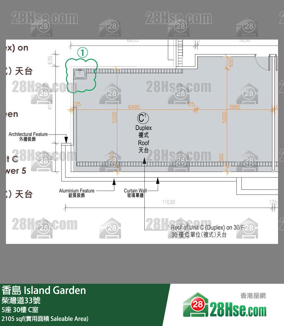 香岛 5座 30楼 C室 平面图