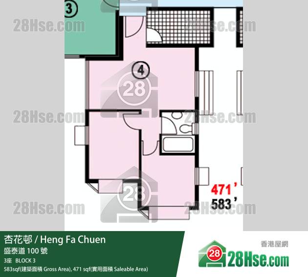 杏花邨 3座12楼 4室 平面图 杏花邨 3座12楼 4室 平面图