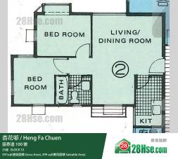 杏花邨 33座 13樓 2室 平面圖 杏花邨 33座 13樓 2室 平面圖