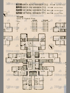 A 段 观晖阁 3-15楼 平面图