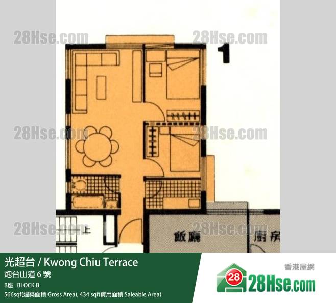 光超台 B座 2樓 1室 平面圖 光超台 B座 2樓 1室 平面圖