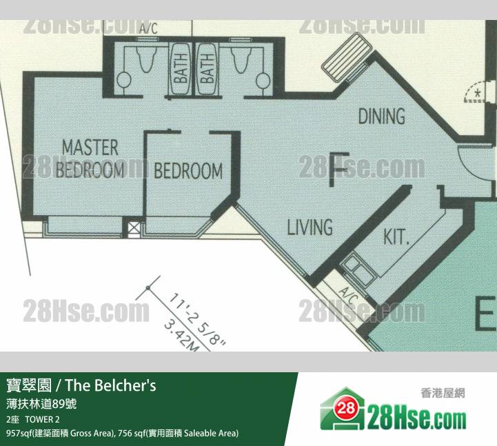寶翠園 2座56樓 F室 平面圖 寶翠園 2座56樓 F室 平面圖