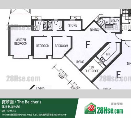 寶翠園 6座40樓 F室 平面圖 寶翠園 6座40樓 F室 平面圖