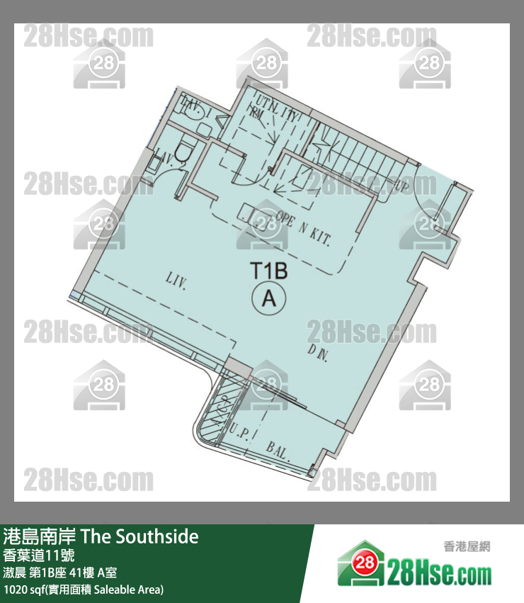 港岛南岸 滶晨第1B座41楼 A室 平面图