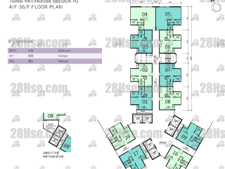 Tung Yat House 4/f To 36/f FloorPlan
