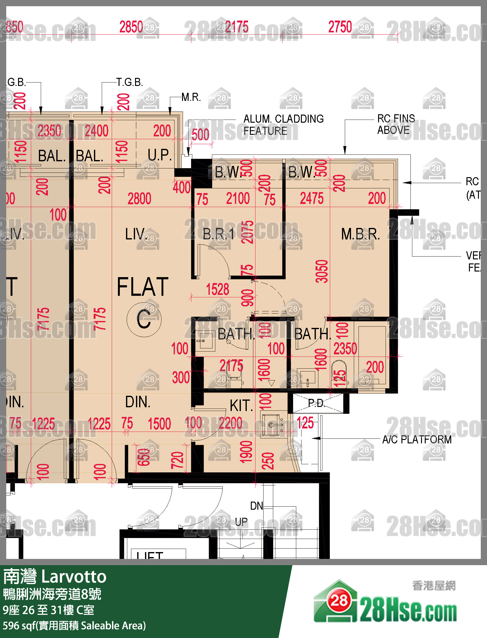 南湾 9座26楼 C室 平面图