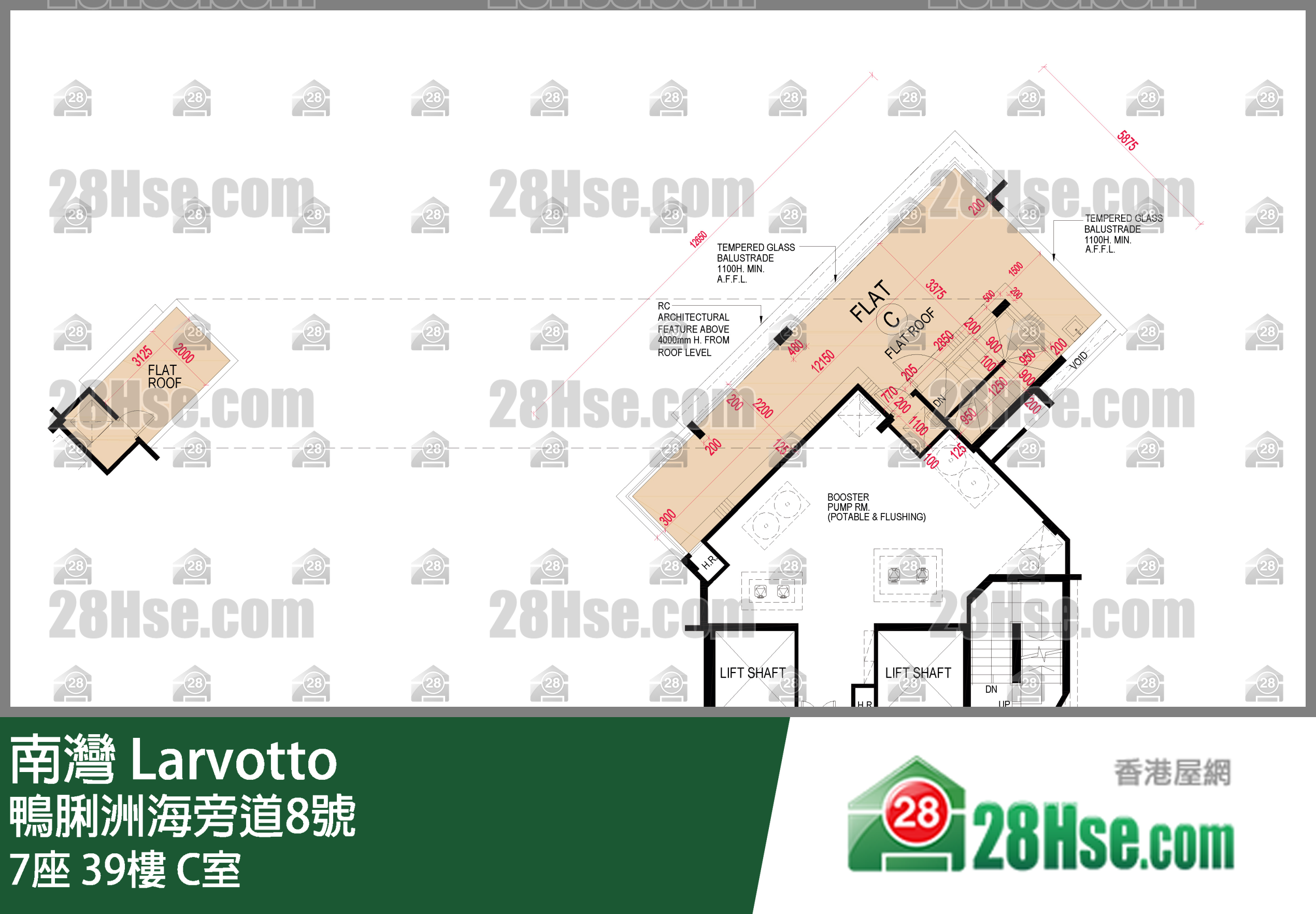 南湾 7座39楼 C室 平面图