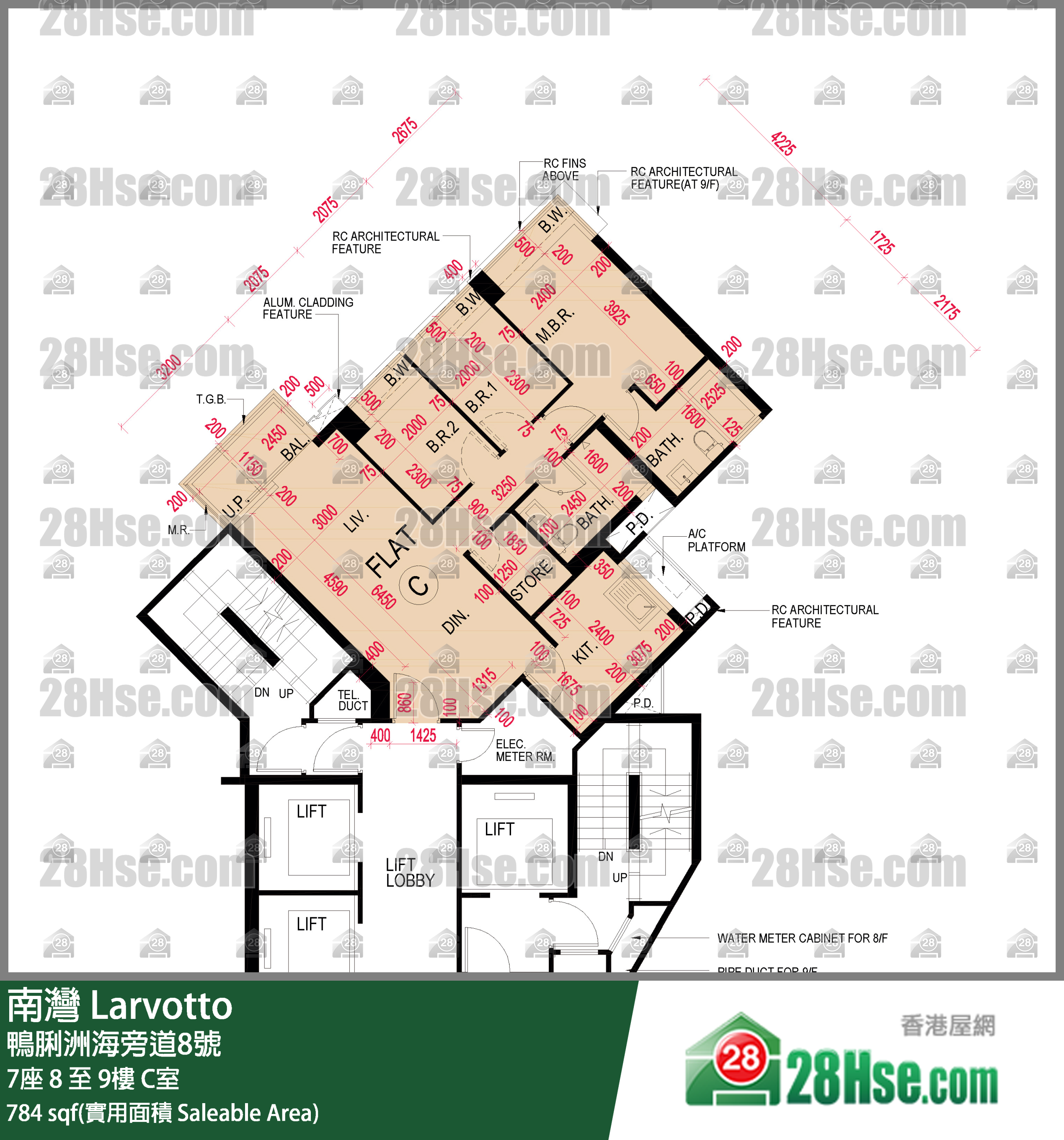 南湾 7座9楼 C室 平面图