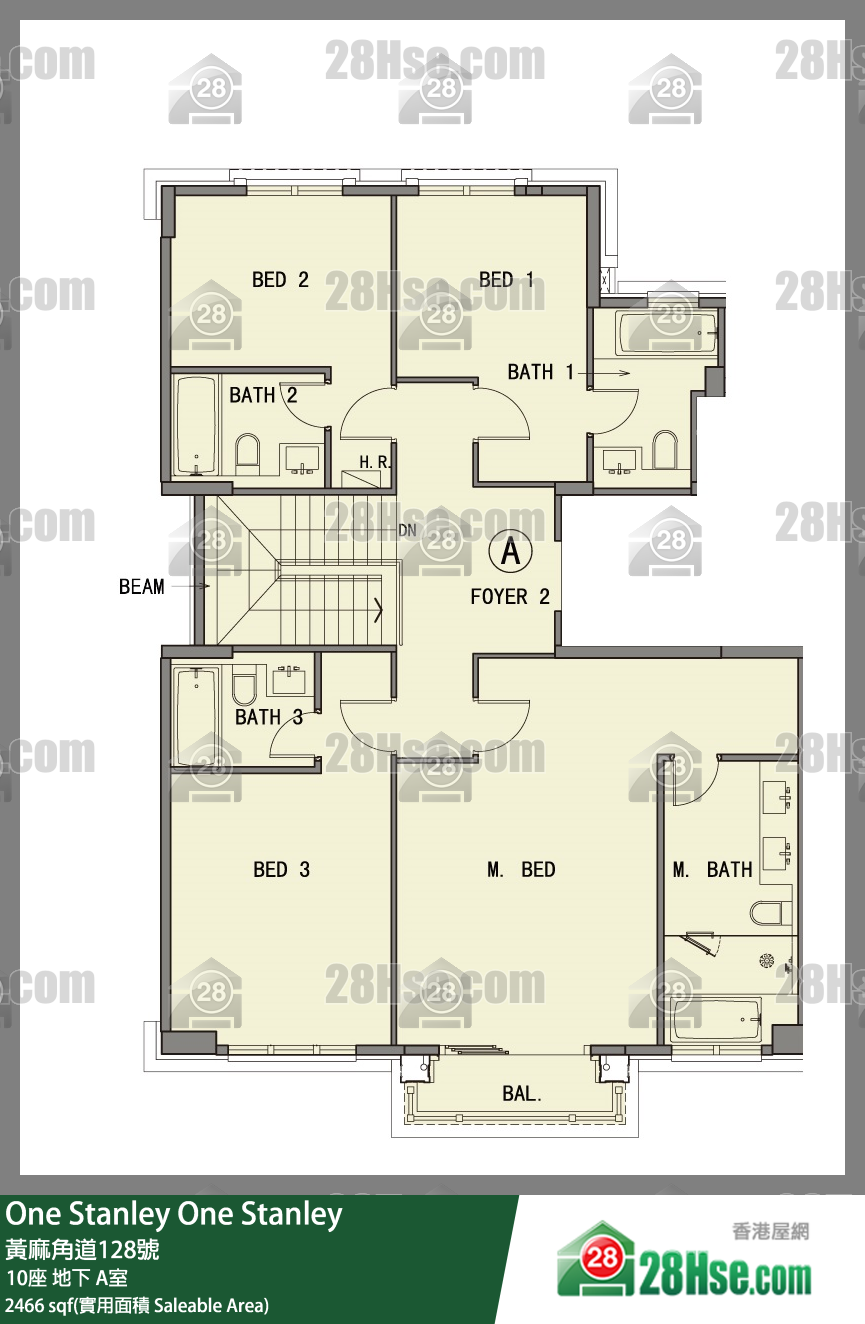 One Stanley,  Flat A, G/f, Tower 10, Building FloorPlan