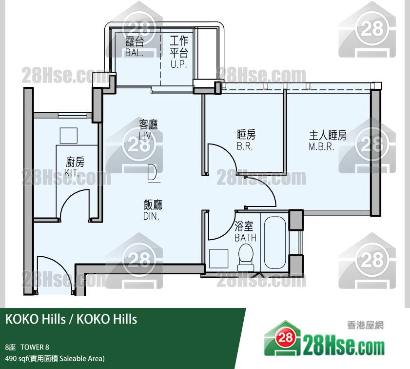 KOKO Hills KOKO MARE 8座 11樓 D室 平面圖 KOKO Hills KOKO MARE 8座 11樓 D室 平面圖