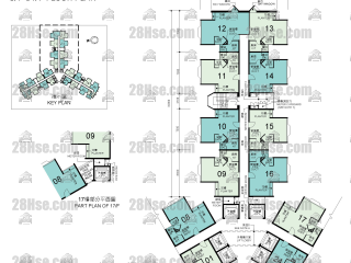 德瑞楼 3-34楼 平面图