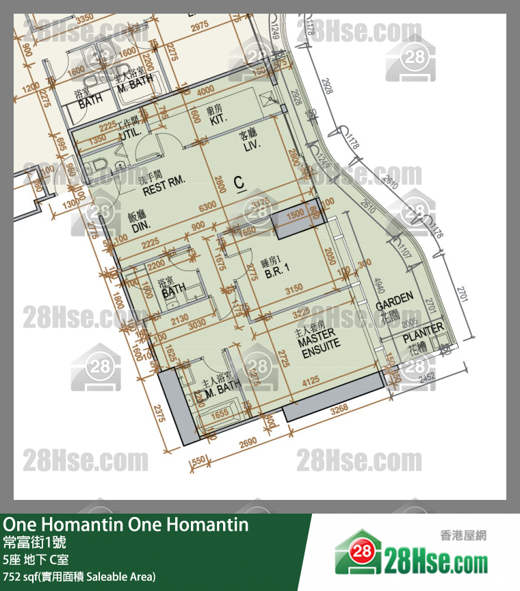 One Homantin 5座 C室 平面圖
