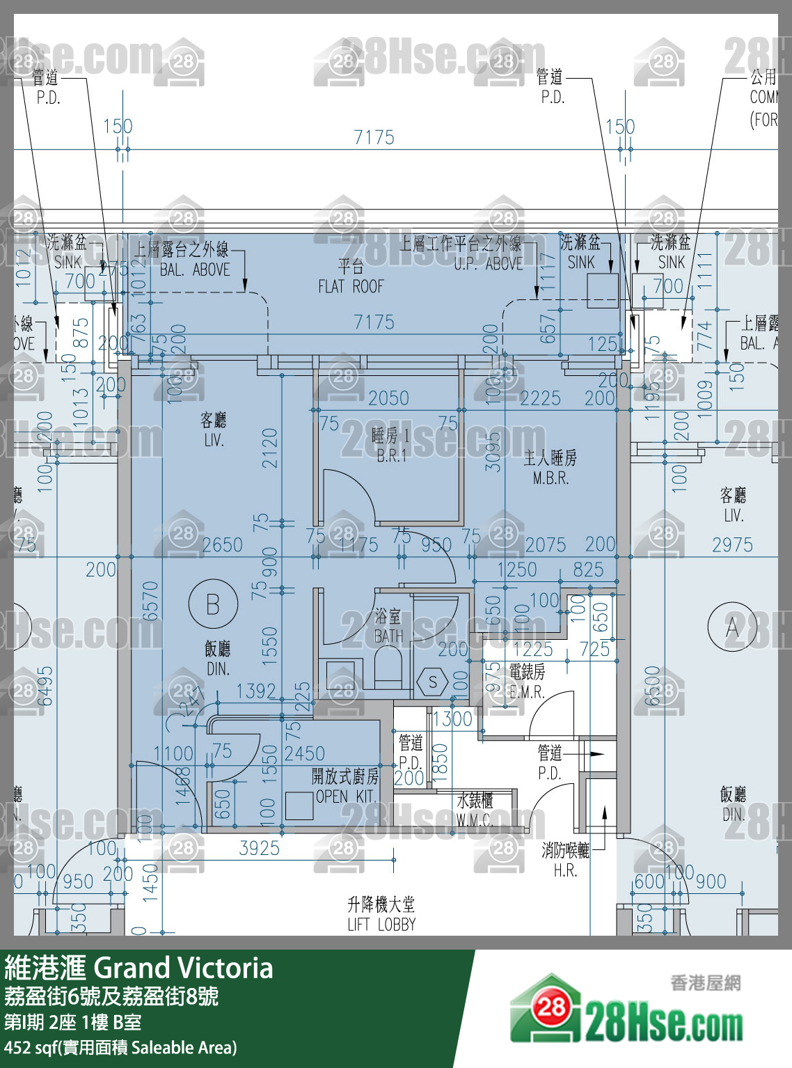 维港滙I 第I期 2座 1楼 B室 平面图