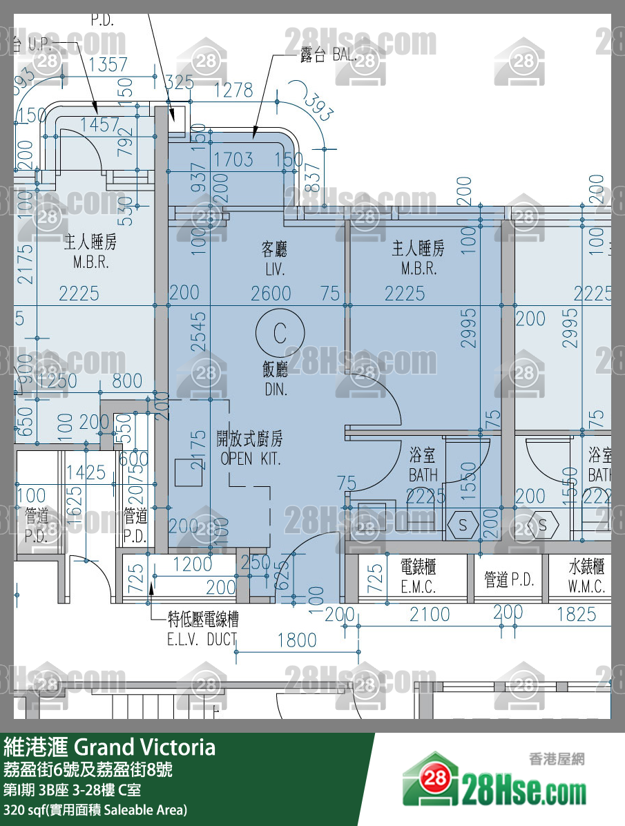 維港滙I 第I期 3B座 17樓 C室 平面圖