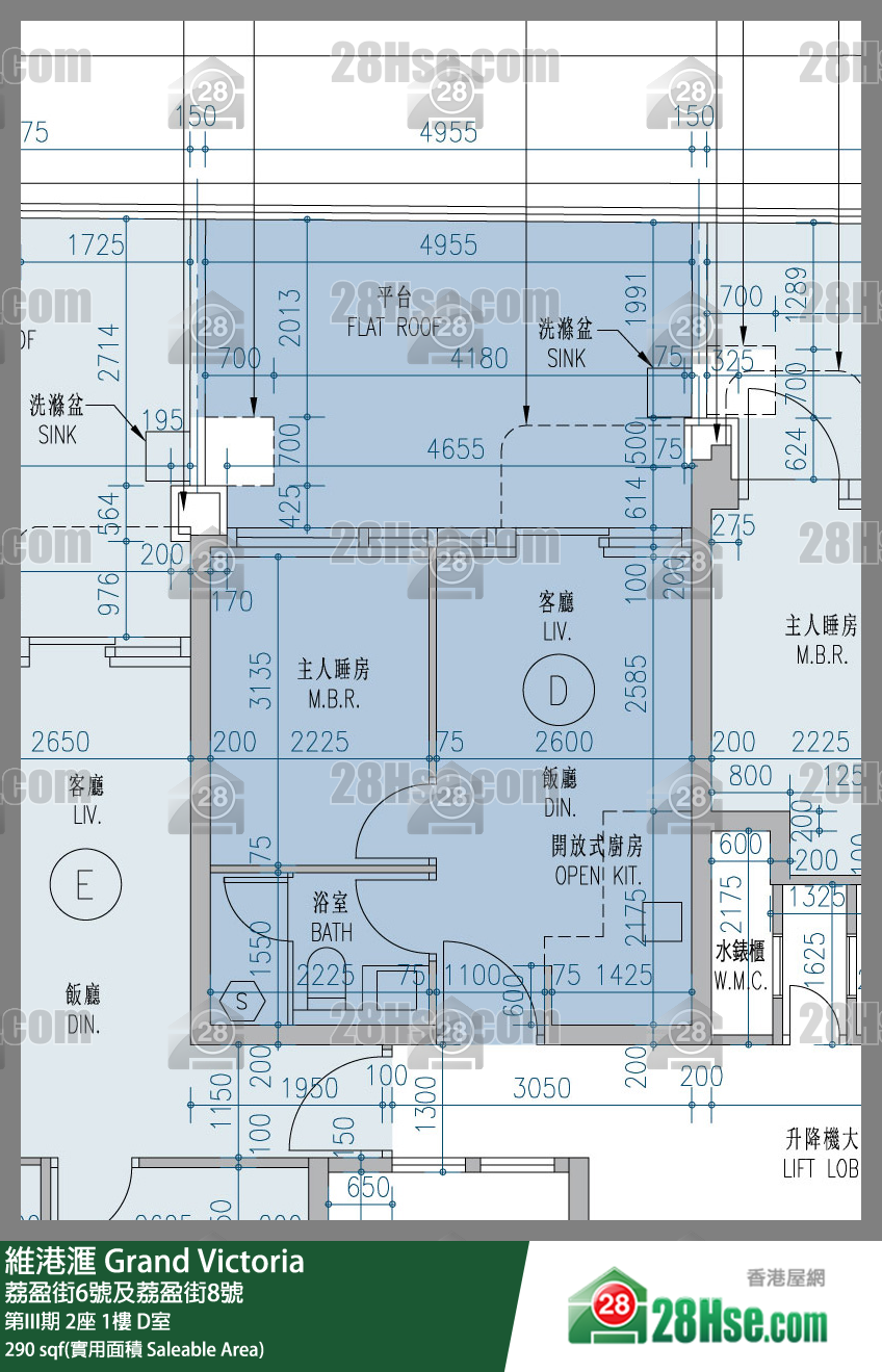 维港滙I 第III期 2座 1楼 D室 平面图